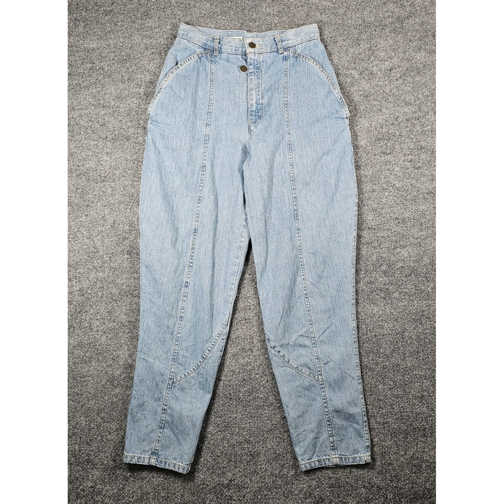 Vintage Guess Double Button Fastener High Rise Tapered Jeans Size 3 Front Seam